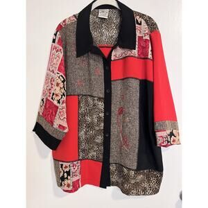 Vintage Allison Daley Top Size 20W Colorblock